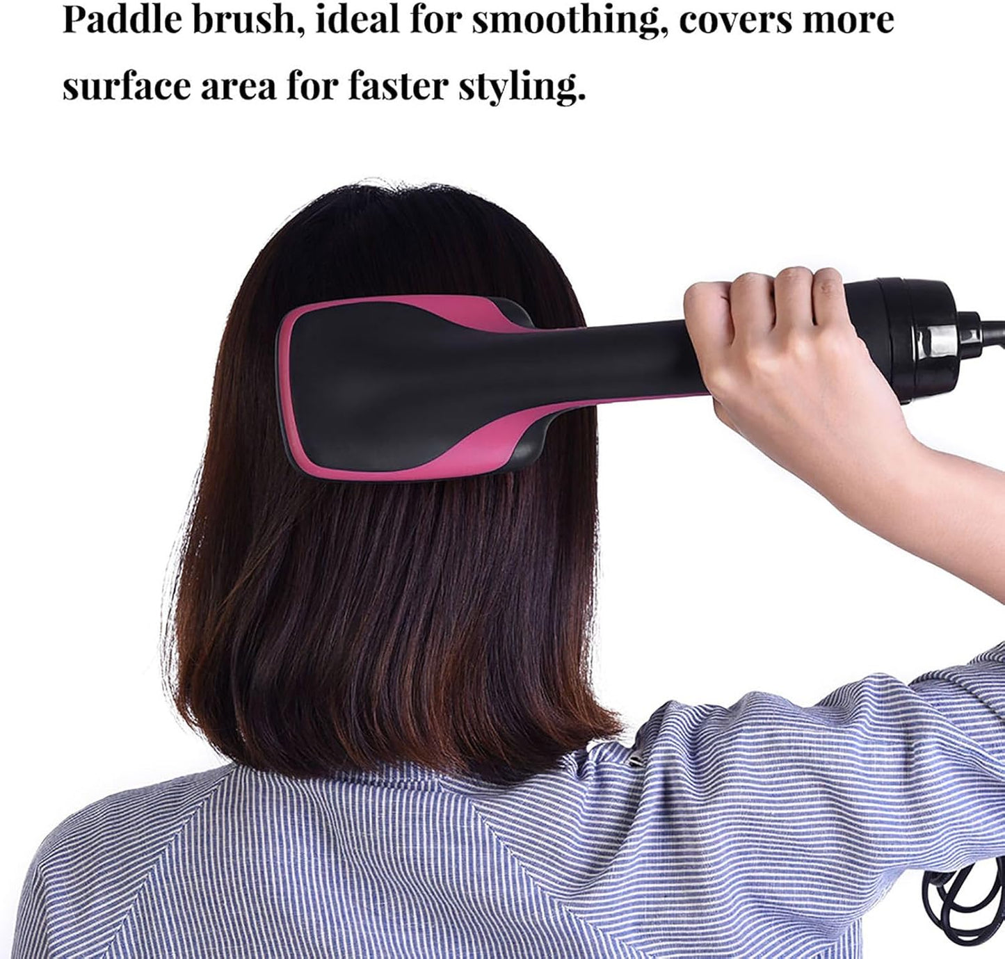 One Step Hair Dryer and Brush, Pro Ceramic Ionic Hair Straightener Brush 2 in 1 Hair Dryer Brush Device Blow Dryer Comb Hairdressing Tool for Dry Wet Hair Comb